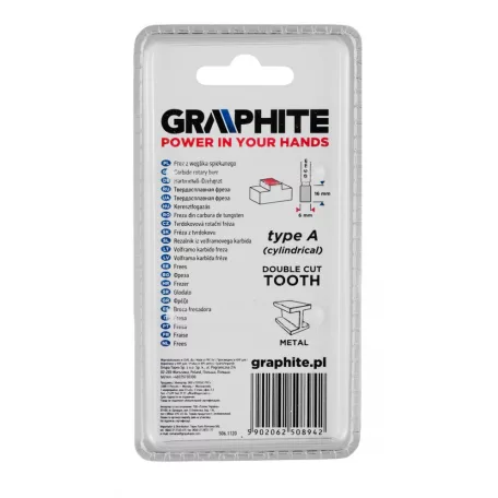 GRAPHITE Turbómaró Keményfém Hengeres 6*16*6 A-Ti