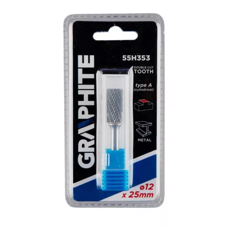 GRAPHITE Turbómaró Keményfém Hengeres 12*25*6 A-T