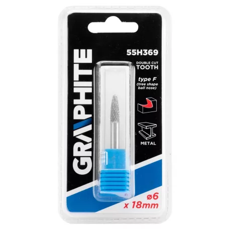 GRAPHITE Turbómaró Keményfém Csúcsíves 6*18*6 F-T