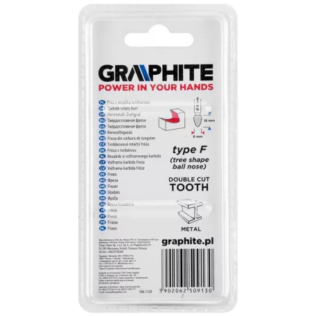 GRAPHITE Turbómaró Keményfém Csúcsíves 6*18*6 F-T