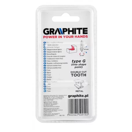 GRAPHITE Turbómaró Keményfém Csúcsíves 12*25*6 G-