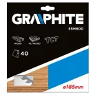 GRAPHITE Kőrfűrészlap 185*30 mm 40Fog. 