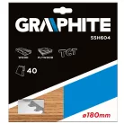 GRAPHITE Kőrfűrészlap 180*30 mm 40Fog.