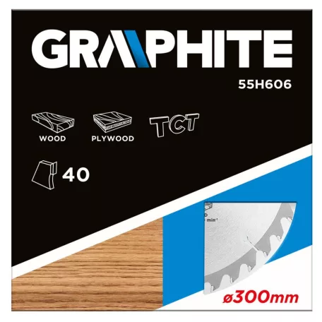 GRAPHITE Kőrfűrészlap 300*30 mm 40Fog. Carbide 