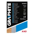 GRAPHITE Csiszolópapír 115*160 mm K40 3 db