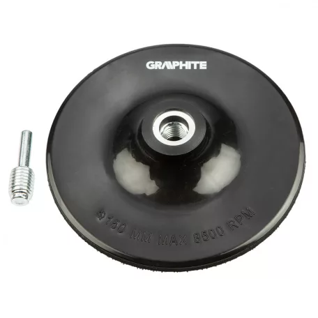 GRAPHITE Gumitányér 150 mm*M14 + Szár