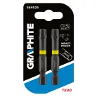 GRAPHITE Torziós Ütvecsavarozó Bit T40*50 mm 2 db