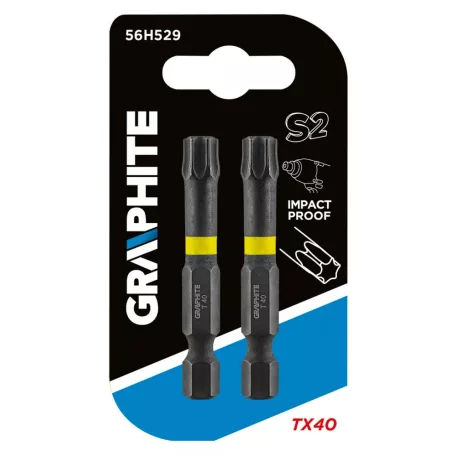 GRAPHITE Torziós Ütvecsavarozó Bit T40*50 mm 2 db