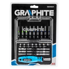 GRAPHITE Bit Készlet Tartóban Színkódos 31 db