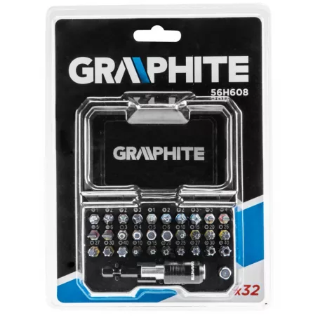 GRAPHITE Bit Klt.Tartóban Szinkód 32 db