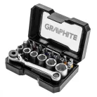 GRAPHITE Bit Készlet+Dugókulcs Tartóban 24 db