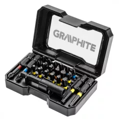 GRAPHITE Bit Készlet Tartóban Színkódos 23 db