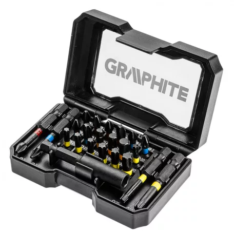 GRAPHITE Bit Készlet Tartóban Színkódos 23 db
