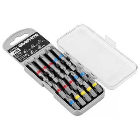 GRAPHITE Bit Készlet Ph,Pz,Tx 25-50 mm 15 db 