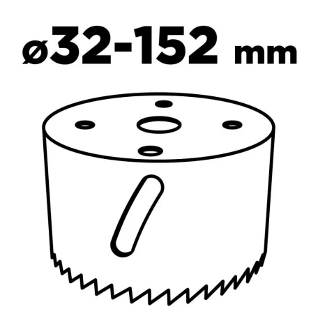 GRAPHITE Adapter Körkivágóhoz 32-152 mm-Ig 