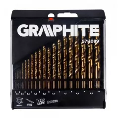 GRAPHITE Fémcsigafúró Klt. Cobalt 1-10 mm 19R.