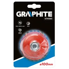 GRAPHITE Fazékkefe M14 100 mm Sodrott 0,5 mm