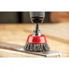 GRAPHITE Fazékkefe M14 100 mm Sodrott 0,5 mm