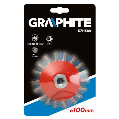 GRAPHITE Kőrkefe 100 mm M14 Sodrott 0,5 mm