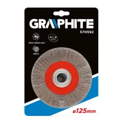 GRAPHITE Kőrkefe 125*20 mm Inox