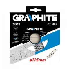 GRAPHITE Gyémánt Vágótárcsa 115 Turbo 2,4 mm
