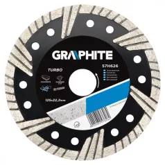 GRAPHITE Gyémánt Vágótárcsa 125 Turbo 2,6 mm