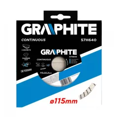 GRAPHITE Gyémánt Vágótárcsa 115 Sima 2,1 mm