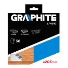 GRAPHITE Kőrfűrészlap 205*30 mm Hm 36Fog