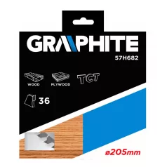 GRAPHITE Kőrfűrészlap 205*30 mm Hm 36Fog