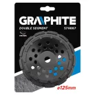 GRAPHITE Gyémánt Csiszolókorong 125*5*22 Dupla szegmens