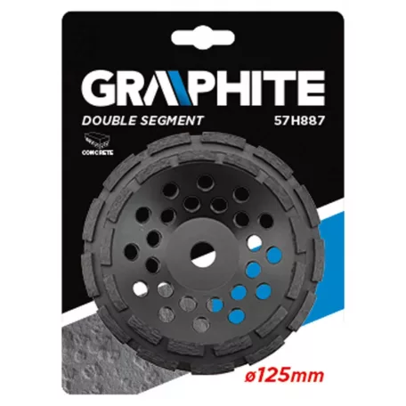GRAPHITE Gyémánt Csiszolókorong 125*5*22 Dupla szegmens
