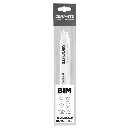 GRAPHITE Orrfűrészlapok 150*20*0,9 10/14Tpi 2 db