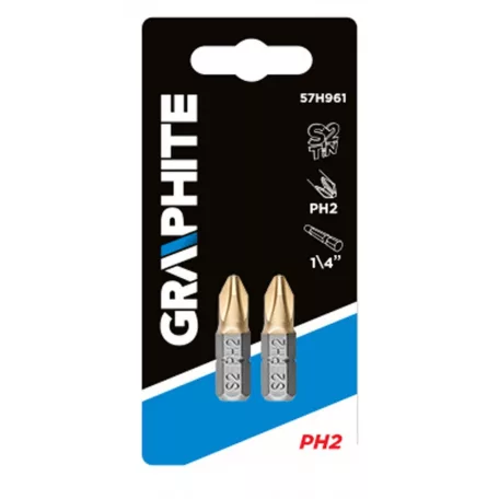 GRAPHITE Bithegyek Ph2 25 mm 1/4" 2 db