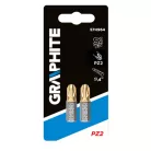 GRAPHITE Bithegyek Pz2 25mm 1/4" 2 db