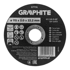 GRAPHITE Vágókorong Korund Betonhoz 115*2,0*22,2M 