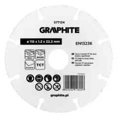 GRAPHITE Vágókorong Tct Fa Vágáshoz 115*1,2*22,2M 