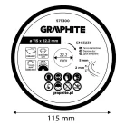 GRAPHITE Gyémánt Vágókorong 115*22,2M Vizes 