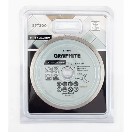 GRAPHITE Gyémánt Vágókorong 115*22,2M Vizes 