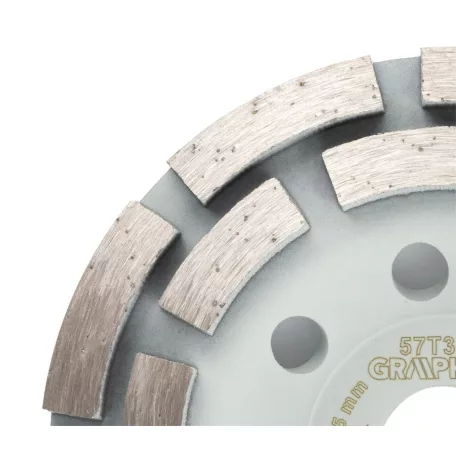 GRAPHITE Gyémánt Csiszolókorong 125*22,2 Kétsoros 