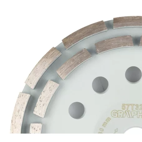 GRAPHITE Gyémánt Csiszolókorong 180*22,2 Kétsoros 