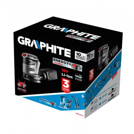 GRAPHITE Akkus Excentercsiszoló 18V 125 mm Akkunél 