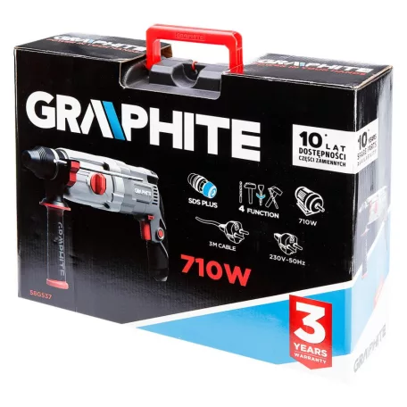 GRAPHITE Fúrókalapács 710W Sds+ Case