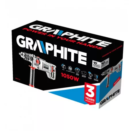 GRAPHITE Ütvefúrógép 1050W 3-16 mm 2Seb 3,5Kg