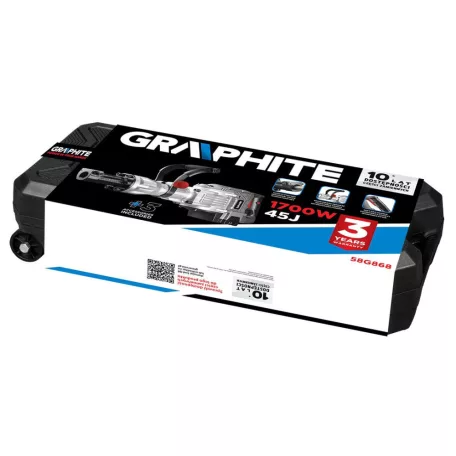 GRAPHITE Bontókalapács 1700W 45J 17Kg Hex30+Koff.