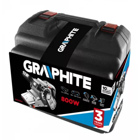 GRAPHITE Szalagcsiszoló 800W 75/457 mm 4,9Kg+Koff