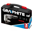 GRAPHITE Lemezvágógép 500W 2,5/3 mm 4,0Kg + Koff