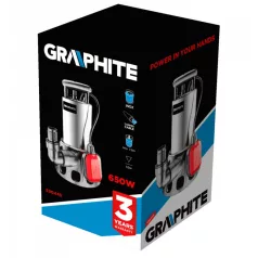 GRAPHITE Szennyvíz Szivattyú 650W Inox Ip68