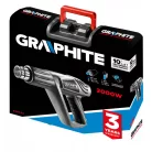 GRAPHITE Hőlégfúvó 2000W 25-550C' 0,8Kg+4Fúv.