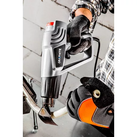 GRAPHITE Hőlégfúvó 2000W 25-550C' 0,8Kg+4Fúv.