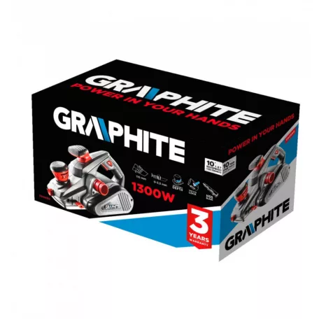 GRAPHITE Gyalugép 1300W 110 mm 5Kg 0-3,5 mm